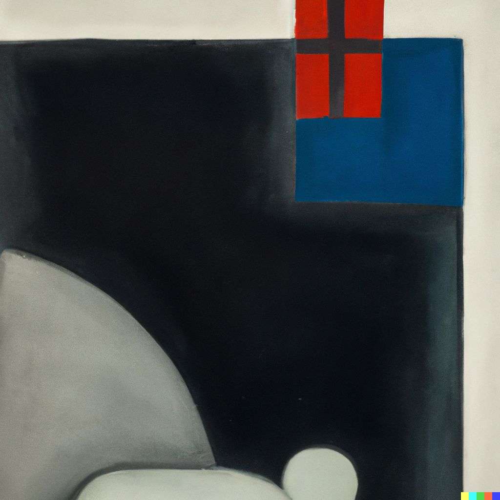 a representation of anxiety, painting by Kazimir Malevich